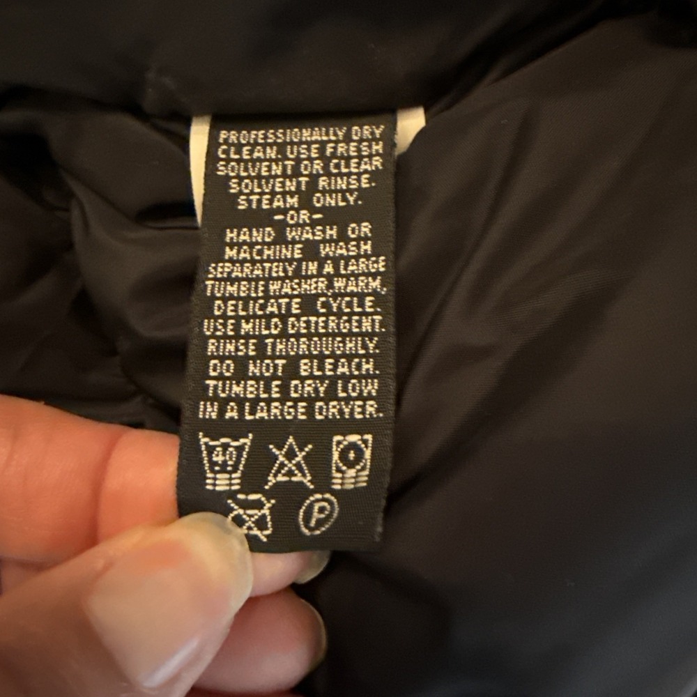 Eddie Bauer Mens Tan Goose Down Puffer Jacket Fleece Collar Vintage Large L - Picture 10 of 12